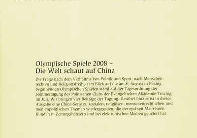 Bild Olympischen Spiele 2008 – Die Welt schaut auf China