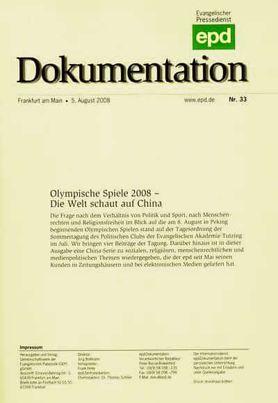 Bild Olympischen Spiele 2008 – Die Welt schaut auf China