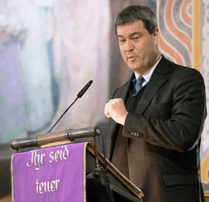 Bild Staatsminister Markus Söder hält Kanzelrede