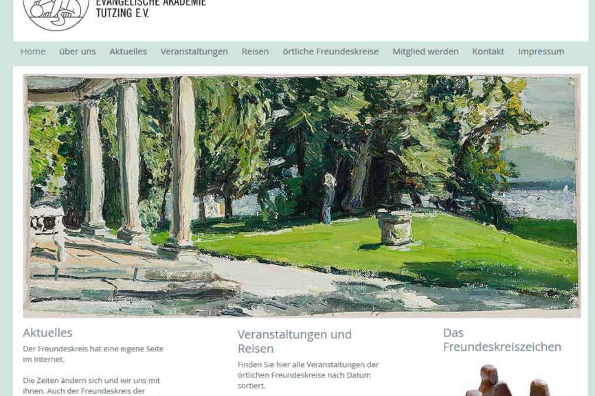 Bild Freundeskreis der Evangelischen Akademie Tutzing startet eigene Website