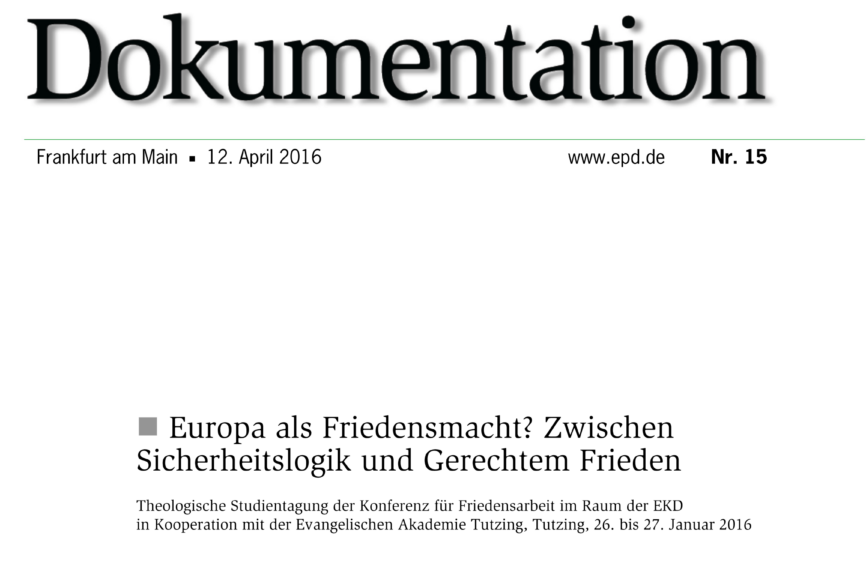 Bild Europa als Friedensmacht? Zwischen Sicherheitslogik und Gerechtem Frieden