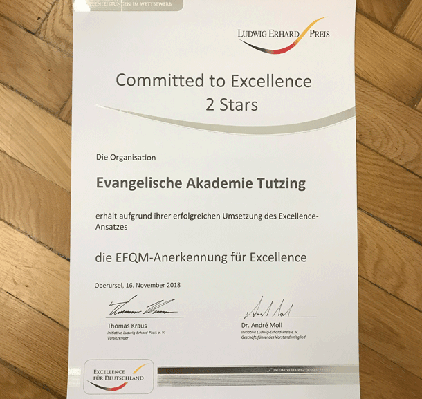 Bild Evangelische Akademie Tutzing erhält EFQM-Rezertifizierung