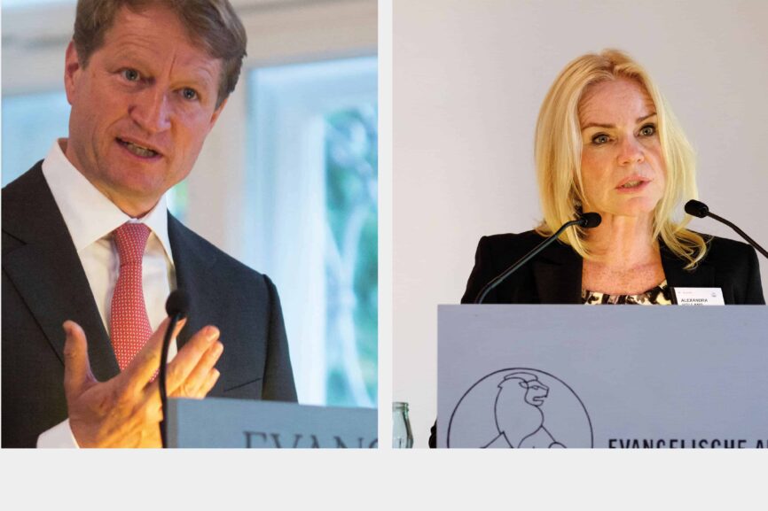 Bild Intendant Wilhelm und Verlegerin Holland über „Die Zukunft der Medien“