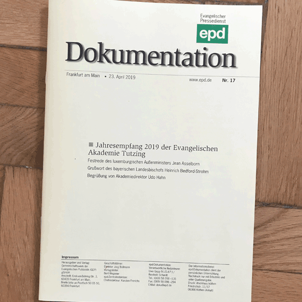 Bild Jahresempfang 2019 der Evangelischen Akademie Tutzing