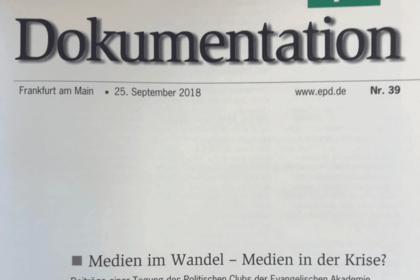 Bild „Medien im Wandel – Medien in der Krise?“