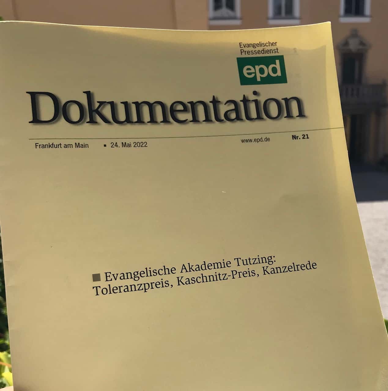 Bild Toleranzpreis, Kaschnitz-Preis, Kanzelrede