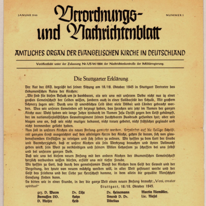 Bild 75 Jahre Stuttgarter Schuldbekenntnis
