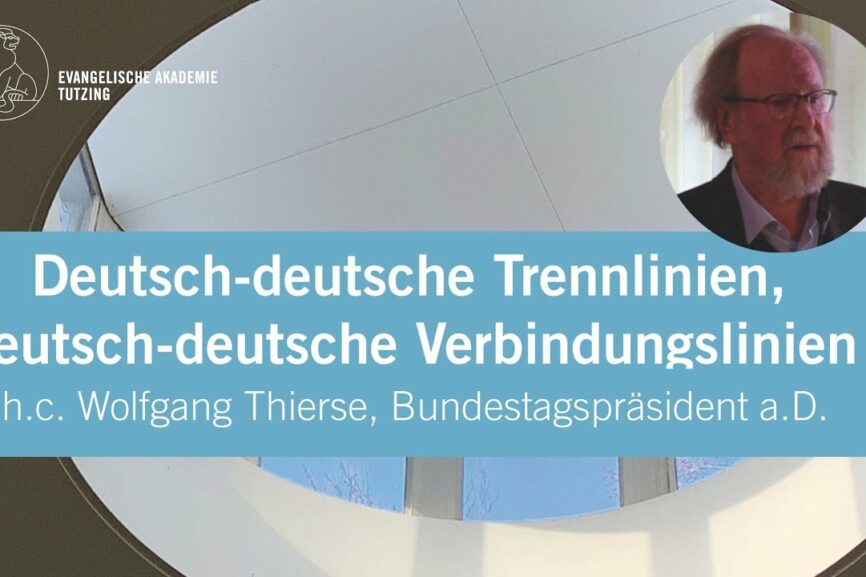Wolfgang Thierse: Deutsch-deutsche Trennlinien, deutsch-deutsche Verbindungslinien