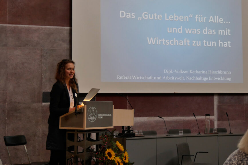 Katharina Hirschbrunn am Tag der offenen Tür 2026 der Evangelischen Akademie Tutzing